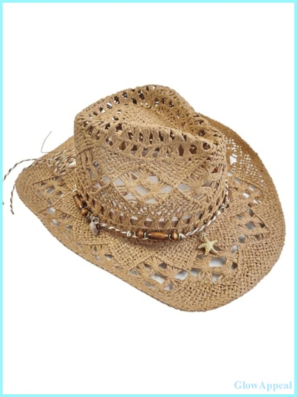 Straw Cowboy Hat Wide Brim Western Women Adult Sun Protection